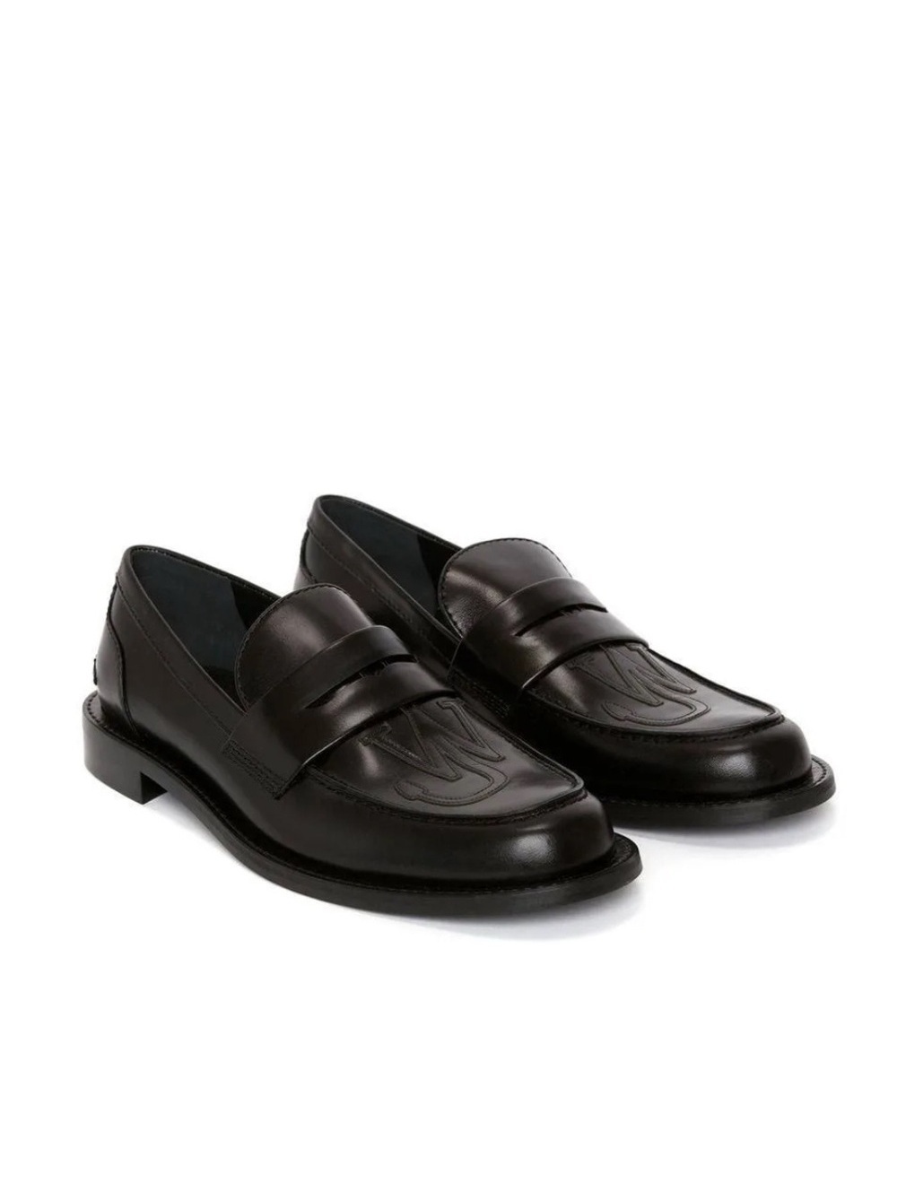 JW Anderson Anchor Logo Loafers in Black Leather Size 42 New in Box w/Dust Bag